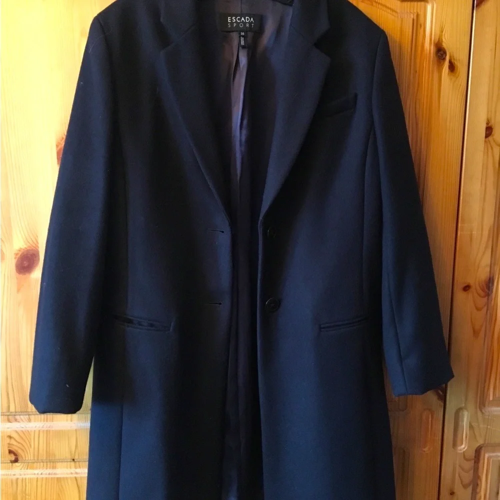 NWT Authentic Escada Sport Dark Navy Coat - Picture 1 of 4